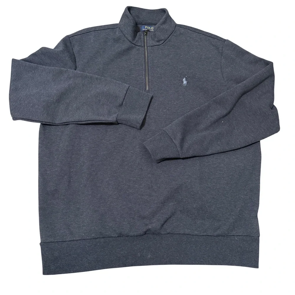Polo Ralph Lauren Men's XL Dark‎ Blue Quarter Zip Pullover Sweatshirt